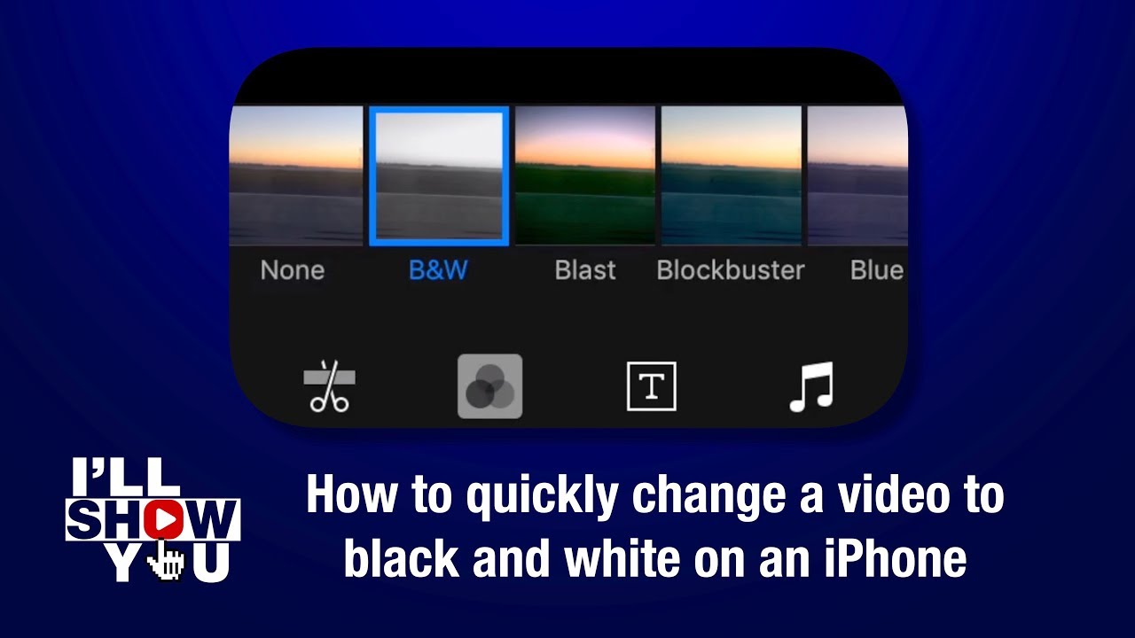 How to quickly change a video to black and white on an iPhone - YouTube
