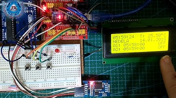Arduino Nano CLOCK Project: RTC3231 With Temperature and two Alarms + 20x4 LCD I2C Display