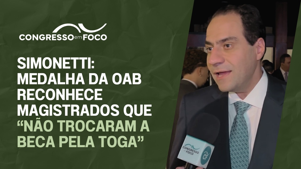 Simonetti: medalha da OAB reconhece magistrados que "não trocaram a beca pela toga"