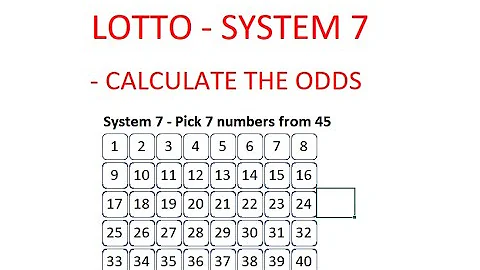 How to Calculate the Odds of Winning Lotto with System 7 - Step by Step Instructions - Tutorial - DayDayNews