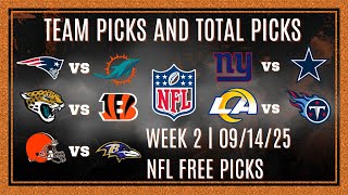 NFL Picks & Predictions | WEEK 2 (9/14/25) NFL Betting Tips