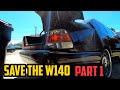 Fixing the totalled Mercedes w140 VIP s500 using old school dent pulling techniques part 1