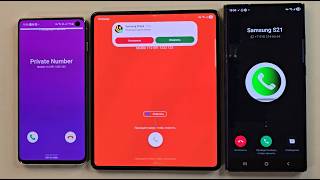 Triple Incoming Call With Three Phone Samsung Galaxy Zfold 3 Samsung Galaxy S10 Samsung S23 Ultra