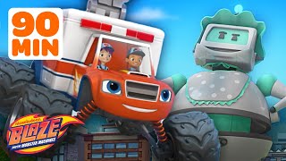 Blaze's BEST Rescues! 🚗 w/ AJ | 90 Minute Compilation | Blaze and the Monster Machines screenshot 4