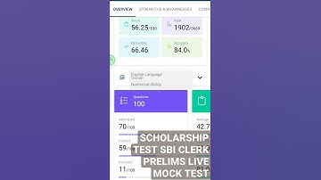 SCHOLARSHIP TEST SBI CLERK PRELIMS LIVE MOCK TEST SCORE AT PM APP #sbi #bankersway #bank #adda247