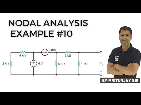 3.10 Nodal Analysis Numerical Example #10 in English | Basic Electrical Engineering