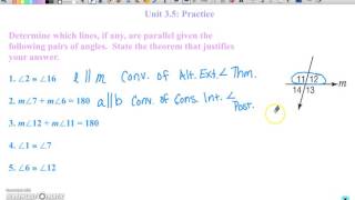 Geometry - 3.5 Proving Lines Parallel Profile