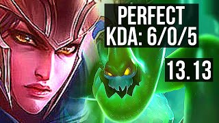 QUINN vs ZAC (TOP) | 6/0/5, 2.6M mastery, 700+ games, Dominating | KR Master | 13.13