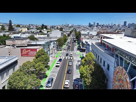 Exploring the new bike lanes on Valencia - video from SFMTA