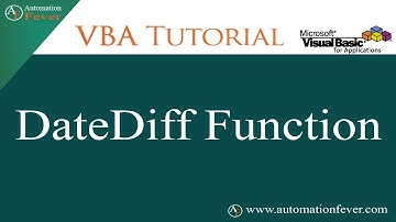 DateDiff Function in VBA | Excel VBA Tutorial in Hindi