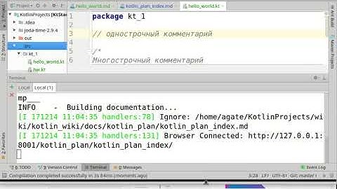 Курс 1. Урок 5. Комментарии в Kotlin.