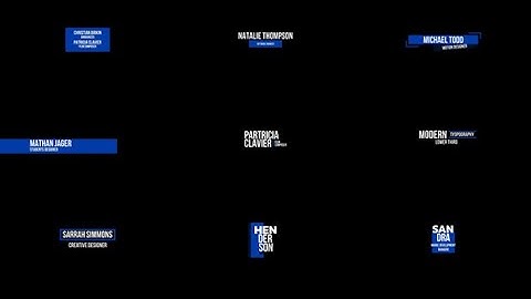 Lower Thirds | After Effects template - Envato elements