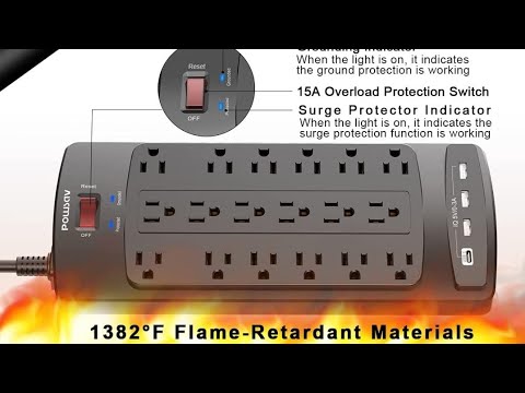 TrueReactions| Unboxing| 18 Outlets Surge Protector - 8 Feet Cable