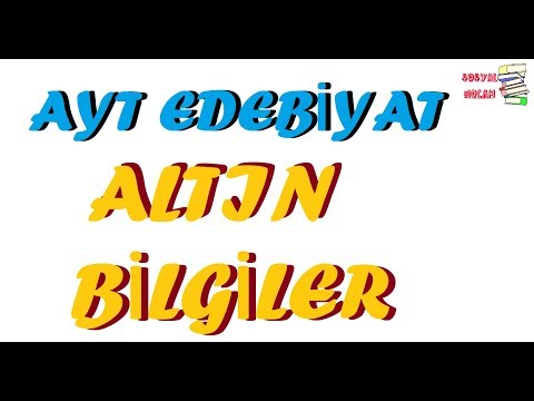 2019 AYT Edebiyat Altın Bilgiler PDF (YKS)