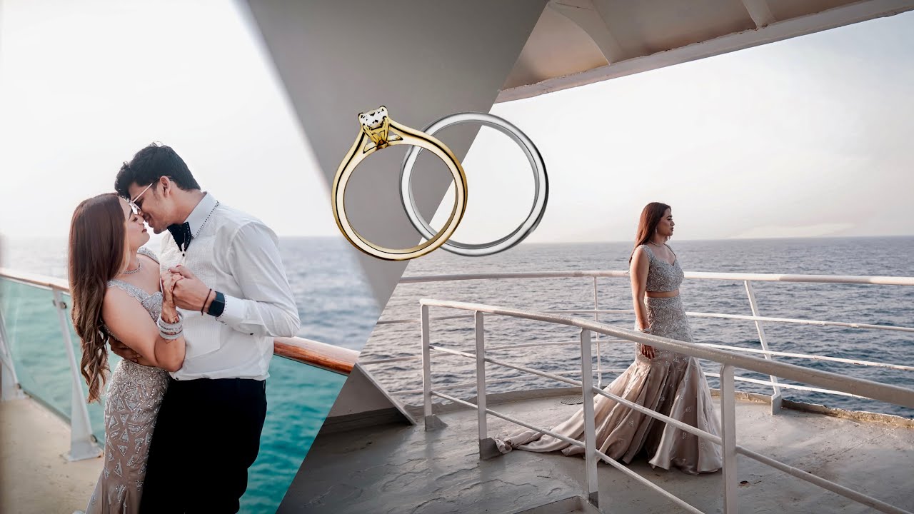 ENGAGEMENT on CRUISE CordeliaCruises101  Shriya  Rishav 