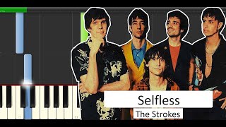 Video thumbnail of "Selfless - The Strokes PIANO TUTORIAL MIDI"