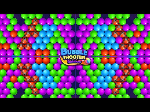 Bubble Shooter Rainbow Shoot & Pop Puzzle Level 101 - 107 🌈 