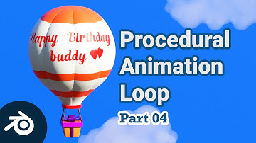 Animation loop | happy birthday BLENDER PROCEDURAL LOOP ANIMATION   PART 04