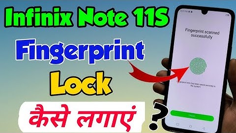 Infinix note 11s Screen Fingerprint lock Setting | How to Set fingerprint lock in infinix note 11s