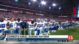 Cowboys kneel during anthem