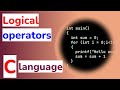 C programming: Logical operators