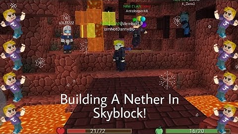 Building a nether in skyblock??? Blockman Go Skyblock ep. 1