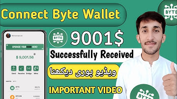 How to connect byte Wallet into byte Blockchain | Byte Blockchain withdrawal | connect byte Wallet