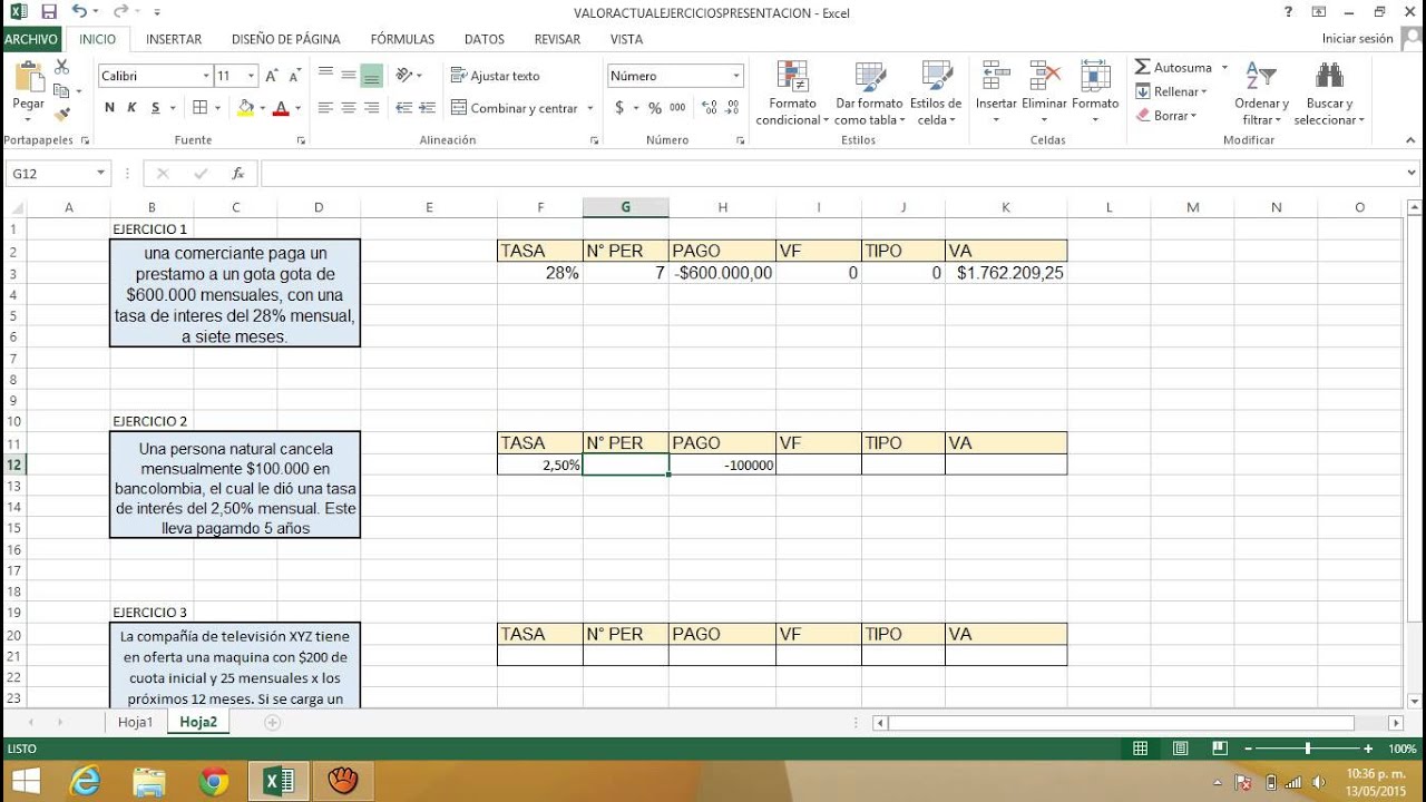 Valor Actual Excel VA YouTube