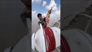 River Throwing Chicken Bait By Hook