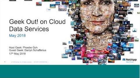 Geek Out! on NetApp Cloud Data Services (May 2018)