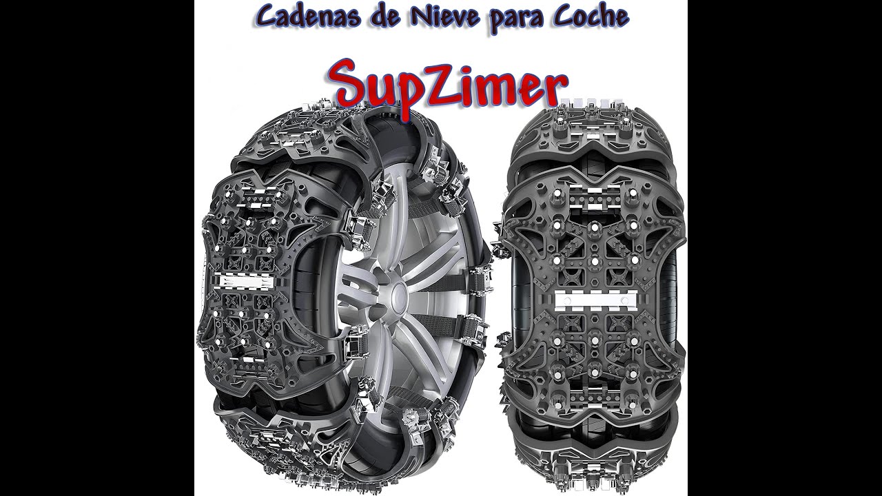 Cadenas de nieve ajustables para anchura del neumático 165-285mm SupZimer 