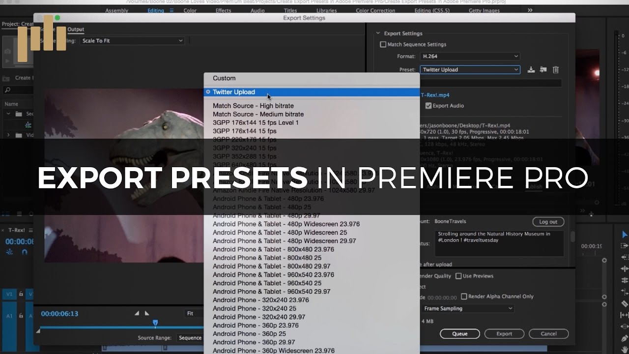 create and use touch preset adobe premiere pro