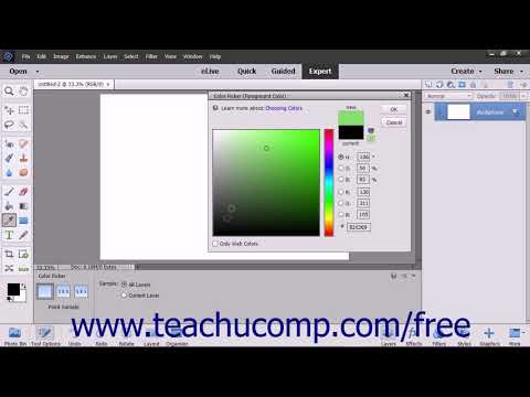 Photoshop Elements 2018 Tutorial Using the Color Picker Adobe Training