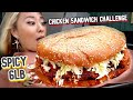 SPICY 6LB CHICKEN SANDWICH CHALLENGE at Wonderland Chicken in Sisters, OR!! #RainaisCrazy