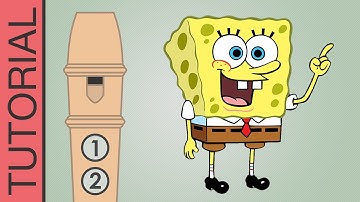 Krusty Krab Theme - Recorder Flute Tutorial - SpongeBob Song