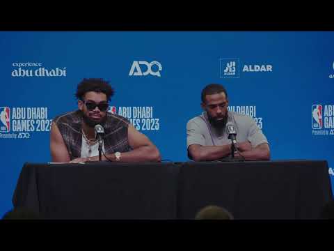 “Being At The Top Of My Game“ | Karl-Anthony Towns & Mike Conley Abu Dhabi Postgame Sound | 10.05.23