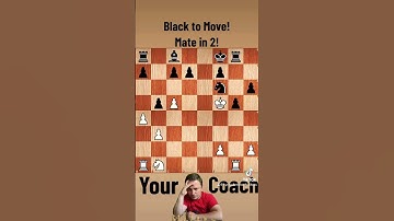 Chess Tactic! Black to Move! Mate in 2! #chess #shorts #chesscom