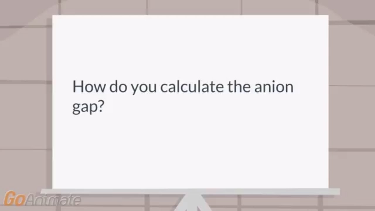 How do you calculate anion gap? - YouTube