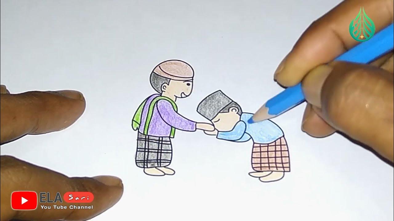 Mewarnai Gambar Kiyai dan Santri || Tema Hari Santri Nasional - Keren