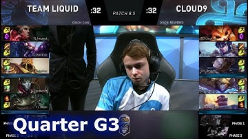 Team Liquid vs Cloud 9 | Game 3 Quarter Finals S8 NA LCS Spring 2018 | TL vs C9 G3