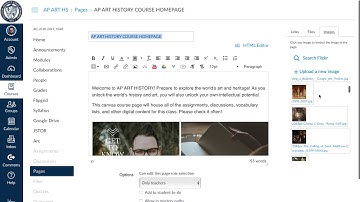 How to Upload and Embed an Image on the Home Page in Canvas