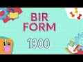 BIR FORM 1900