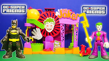 Batman and Joker Laff Factory Play Set Toy Video Unboxing