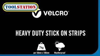 Velcro Brand 50mm x 100mm Heavy Duty Stick on Strips