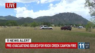 Pre-evacuations issued for Rock Creek Canyon Fire