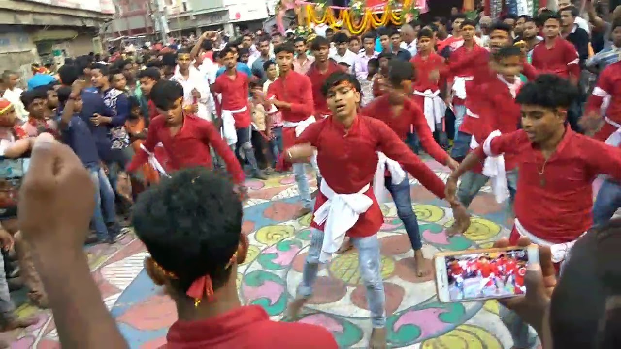 Durga puja shobha yatra madhubani bhagwatti sthan 2017