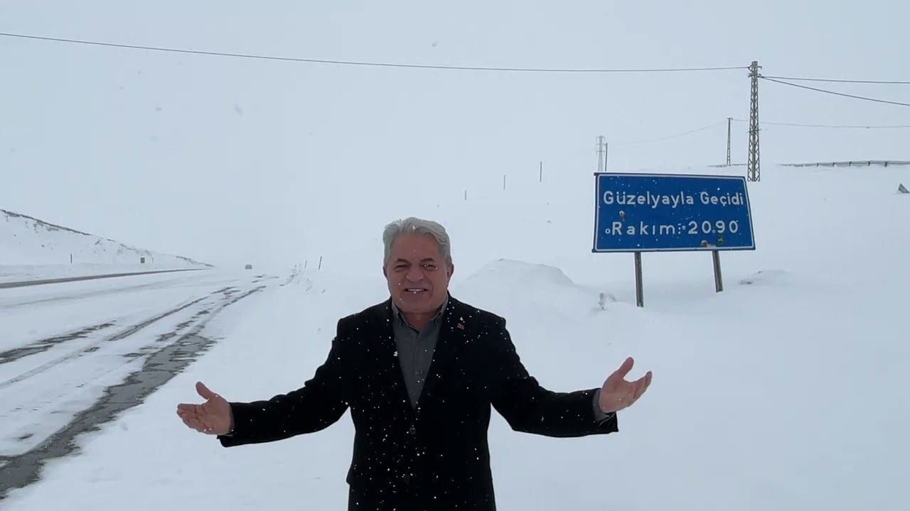 Erzurum güzelyalı geçidi üçüncü ay buram buram kar yağıyor