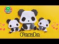 【折り紙】おすわりパンダの折り方【Origami 】How to fold Sitting panda