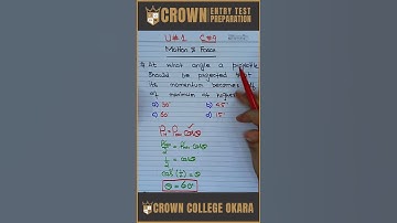100 Concepts of MDCAT Physics | Concept No. 9 #crowncollegeokara #crownentrytestpreparation #mdcat