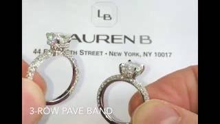 Comparing 3-Row Pave Band Rings - Rounded and Square